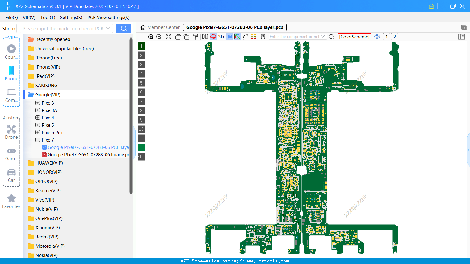 Google Pixel7-G651-07283-06 PCB Layer